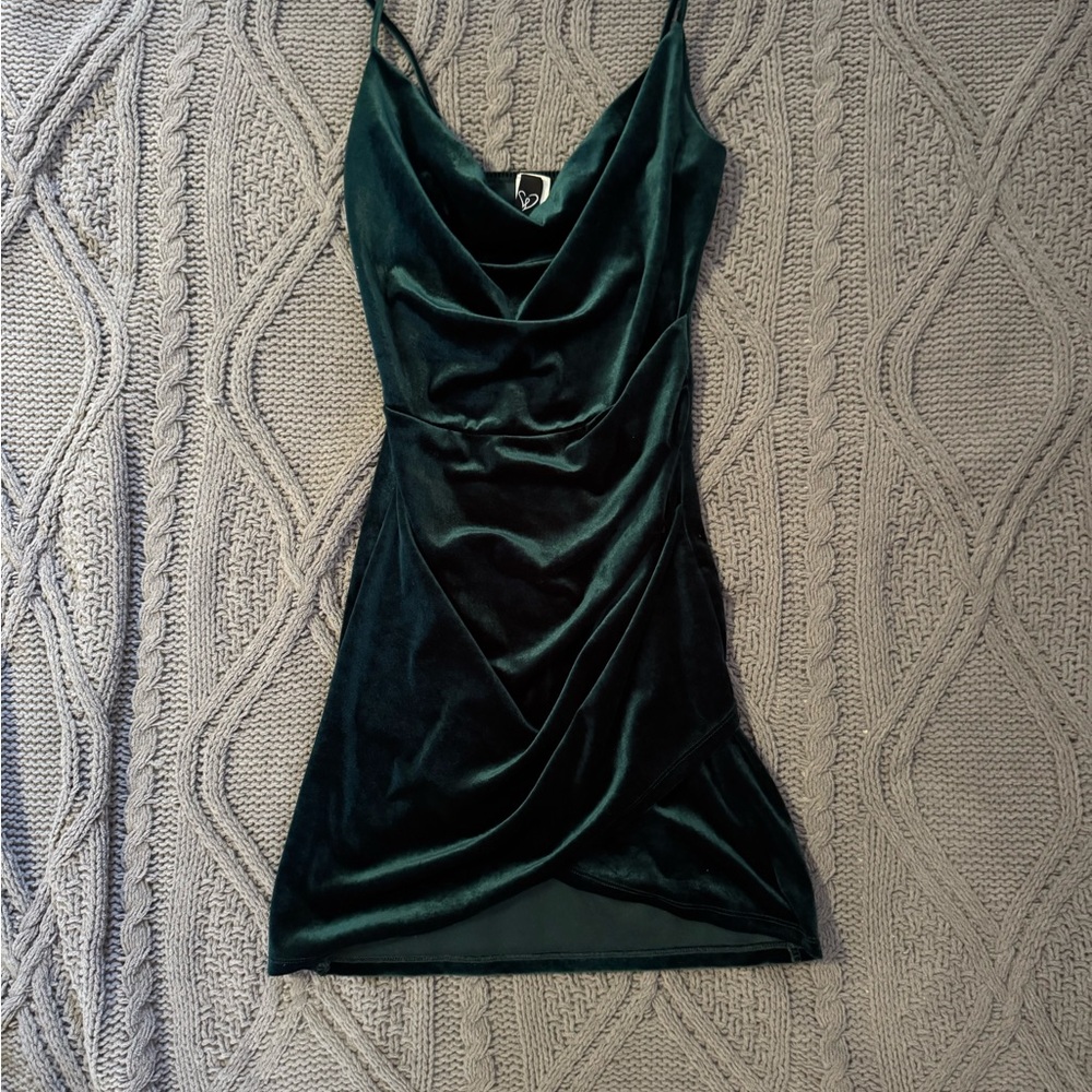 Green Velvet Dress